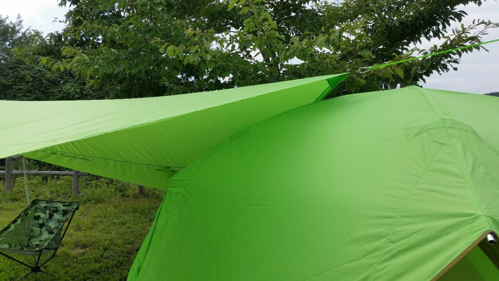 小川張り-テント設置