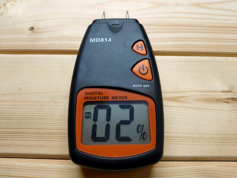 開店祝い デジタル木材水分計 木材の湿度測定に 操作簡単 4ピンタイプ キャリングケース付き MD814 