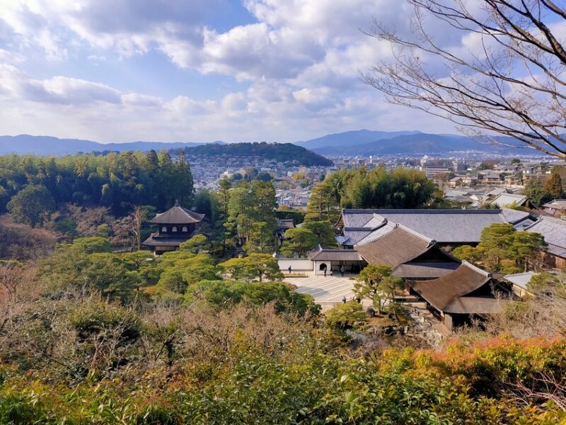 銀閣寺-裏山からの景色
